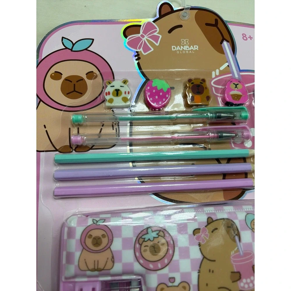 Capybara Stationery Set Danbar Global Pencil Case Calculator Pens Erasers New
